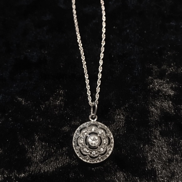 Antique Jewelry - Antique Sterling Silver Sparkle Necklace Antique Jewelry - Antique Sterling Silver Sparkle Necklace